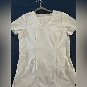 White scrub set healing hands size small